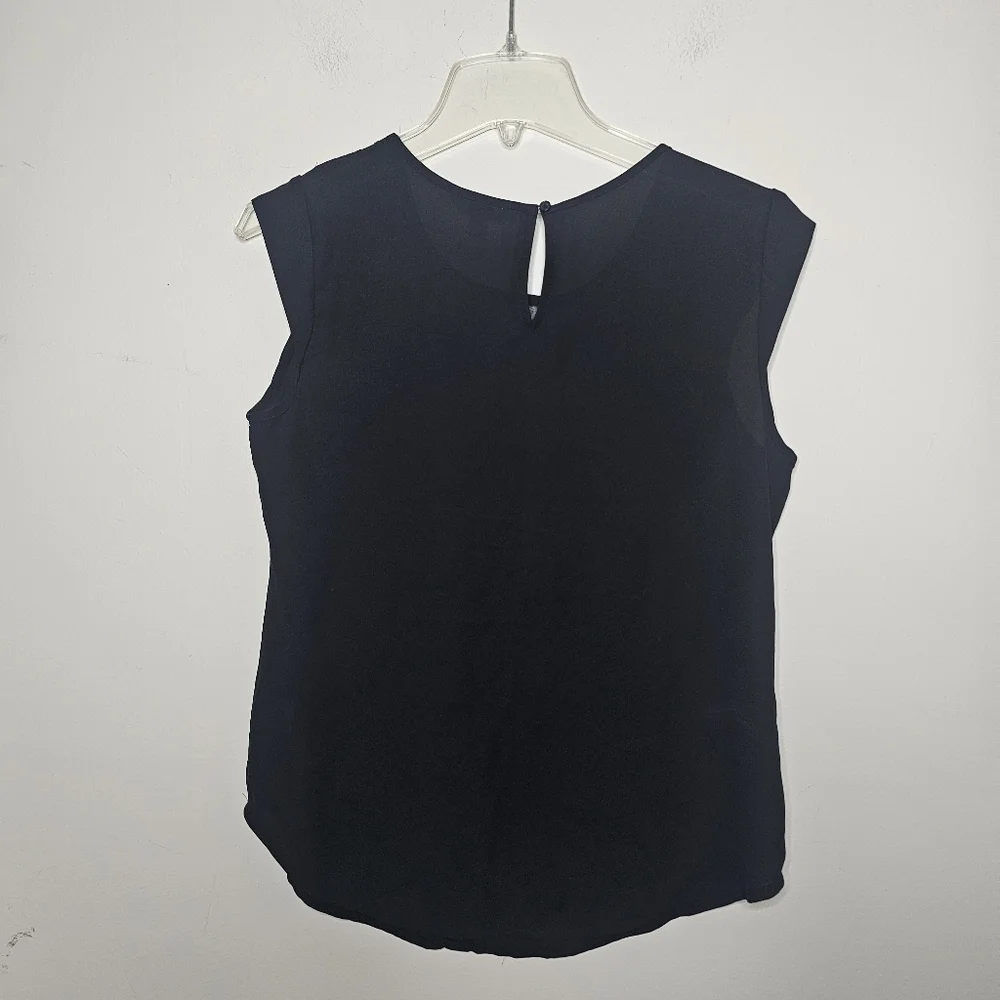 Candies Floral Sheer Shoulder Tank Top Size Medium - Picture 5 of 7